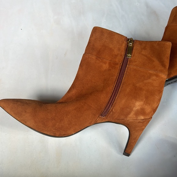 Aquatalia Marabella Booties Fall Pumpkin Spice Latte 8M made in Italy - Picture 2 of 8